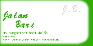 jolan bari business card